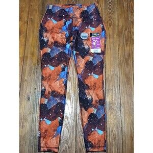Danskin Now Cosmic Pattern red/blue Fitted Leggings/yoga pants Small  NWT
